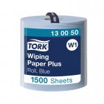 Tork W1 Wiping Paper Plus 2-Ply Blue 130050 SCA18355