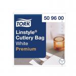 Tork Linstyle Cutlery Bag White (Pack of 50) 509600 SCA22935