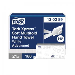 Tork Xpress Soft Multifold Hand Towel Advanced White Pack of 21 130289
