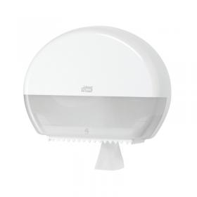 Tork T2 Mini Jumbo Toilet Roll Dispenser White 555000 SCA35484