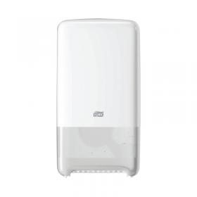 Tork T6 Twin Mid-Size Toilet Roll Dispenser White 557500 SCA38212