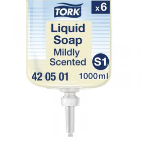Tork Mild Liquid Hand Soap Refill S1 1 Litre (Pack of 6) 420501 SCA39409