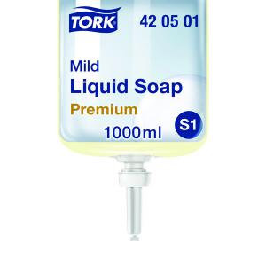 Tork Mild Liquid Hand Soap Refill S1 1 Litre Pack of 6 420501 SCA39409