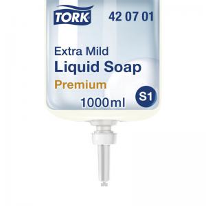 Tork Extra Mild Liquid Soap Refill S1 Non Perfumed 1 Litre Pack of 6