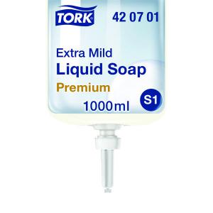 Tork Extra Mild Liquid Soap Refill S1 Non Perfumed 1 Litre Pack of 6