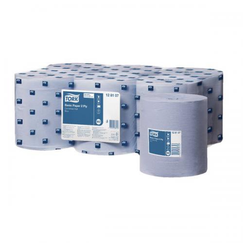 Blue Roll Centrefeed 2ply 107 meters pack of 6 rolls 