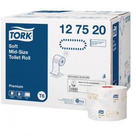 Tork T6 Soft Mid-Size Toilet Roll 2-Ply 90m (Pack of 27) 127520 SCA47590