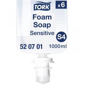 Tork Extra Mild Foam Hand Soap S4 Refill 1 Litre (Pack of 6) 520701 SCA50754