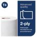 Tork T4 Conventional Toilet Paper Roll Advanced 2-Ply White 320 Sheets (Pack of 36) 100320 SCA55215