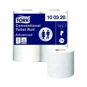 Image of Tork Conventional Toilet Roll 2-Ply 320 Sheets Pack of 36 100320