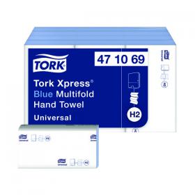 Tork Xpress Multifold Hand Towel H2 Blue 250 Sheets (Pack of 12) 471069 SCA55281