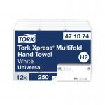 Tork Xpress Multifold Hand Towel H2 White 250 Sheets (Pack of 12) 471074 SCA55282