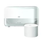 Tork Toilet Roll 2-Ply White (Pack of 36) Buy 1 Pack Get FOC Mid-Size Dispenser SCA801000