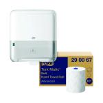 Tork Matic Hand Towel H1 White 150m (Pack of 6) Buy 1 Pack Get FOC Dispenser SCA801006