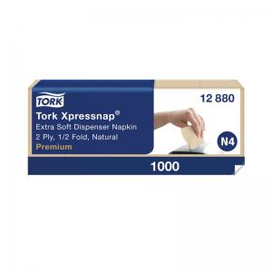 Tork Xpressnap Extra Soft Dispenser Napkin 2-Ply Half Fold Natural