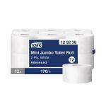 Tork T2 Mini Jumbo Toilet Roll 2-Ply (Pack of 12) 120238 SCA89996
