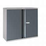 Phoenix SCL Series SCL0891GAE 2 Door 1 Shelf Steel Storage Cupboard Grey Body & Anthracite Grey Doors with Electronic Lock SCL0891GAE