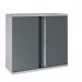 Phoenix SCL Series SCL0891GAK 2 Door 1 Shelf Steel Storage Cupboard Grey Body & Anthracite Grey Doors with Key Lock SCL0891GAK