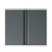 Phoenix SCL Series SCL0891GAK 2 Door 1 Shelf Steel Storage Cupboard Grey Body & Anthracite Grey Doors with Key Lock SCL0891GAK