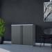 Phoenix SCL Series SCL0891GAK 2 Door 1 Shelf Steel Storage Cupboard Grey Body & Anthracite Grey Doors with Key Lock SCL0891GAK