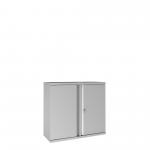 Phoenix SCL Series SCL0891GGK 2 Door 1 Shelf Steel Storage Cupboard in Grey with Key Lock SCL0891GGK