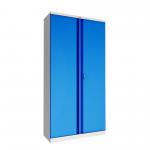 Phoenix SCL Series SCL1891GBK 2 Door 4 Shelf Steel Storage Cupboard Grey Body & Blue Doors with Key Lock SCL1891GBK