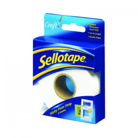 Sellotape Sticky Fixer Permanent Strip 25mm x 3m SE03796