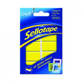 Sellotape Sticky Fixers Removable Pads 20mmx40mm (Pack of 10) 1445286 SE04420