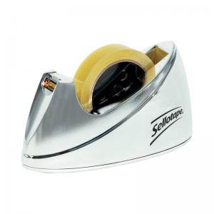 Sellotape Chrome Tape Dispenser Large 25575450 SE04640