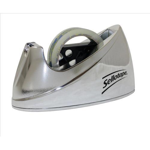 Cheap Stationery Supply of Sellotape Chrome Tape Dispenser Large 25mmx66m 575450 SE04640 Office Statationery