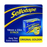 Sellotape Original Golden Tape 18mmx33m (Pack of 8) 1443251 SE04994