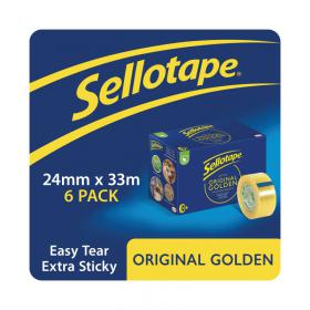 Sellotape Original Golden Tape 24mmx33m Pack of 6 1443254 SE04996