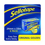 Sellotape Original Golden Tape 24mmx33m (Pack of 6) 1443254 SE04996