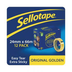 Sellotape Original Golden Tape 24mmx66m (12 Pack) 1443268 SE04998