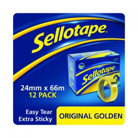 Sellotape Original Golden Tape 24mmx66m (Pack of 12) 1443268 SE04998