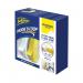The picture shows two rolls of Sellotape hook and loop fasteners, each measuring 20mmx6m. The fasteners are designed for easy removal and come in a convenient, sticky strip format.