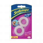 Sellotape On-Hand Refill Invisible Tape 18mm x 15m (2 Pack) 2379006 SE05996