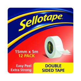 Sellotape Double Sided Tape 15mmx5m (Pack of 12) 1445293 SE15501