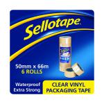 Sellotape Vinyl Case Sealing Tape 50mmx66m Clear (Pack of 6) 1445488 SE18517