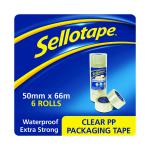 Sellotape Polypropylene Packaging Tape 50mmx66m Clear (Pack of 6) 1445171 SE2452