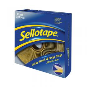 Sellotape Sticky Hook and Loop Strip 20mmx6m 1445180 SE4100