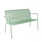 Lark Two Seater Bench Aluminium Fair Green 1043438ND SF1041025