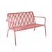 Lark Two Seater Low Bench Aluminium Brick Dust 1043452ND SF1041039