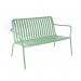 Lark Two Seater Low Bench Aluminium Fair Green 1043456ND SF1041043