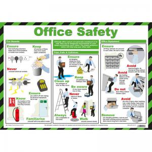 Safety First Aid Office Safety Guidance Poster, A2 Laminated A580