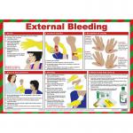 First Aid for External Bleeding Poster, A2 (Laminated) A609