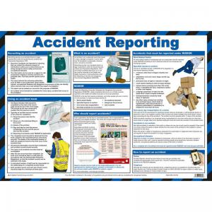 Safety First Aid Accident Reporting Guidance Poster, A2 Laminated A628