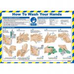 How to Wash Your Hands Poster, A2 (Laminated) A629