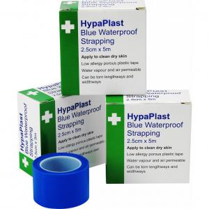 Safety First Aid HypaPlast Blue Waterproof Strapping Tape 3 Pack