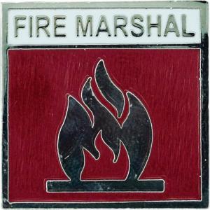 Safety First Aid Fire Marshall Badge Metal S3168